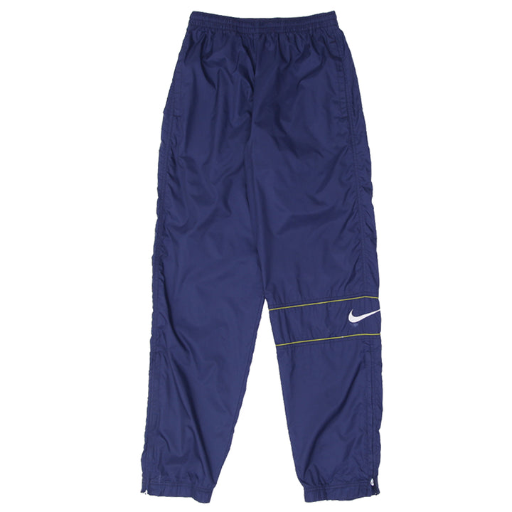Vintage 90's Nike Swoosh Embroidered Nylon Track Pants Navy Size S - Fashion Rerun Vintage Migration_Pants