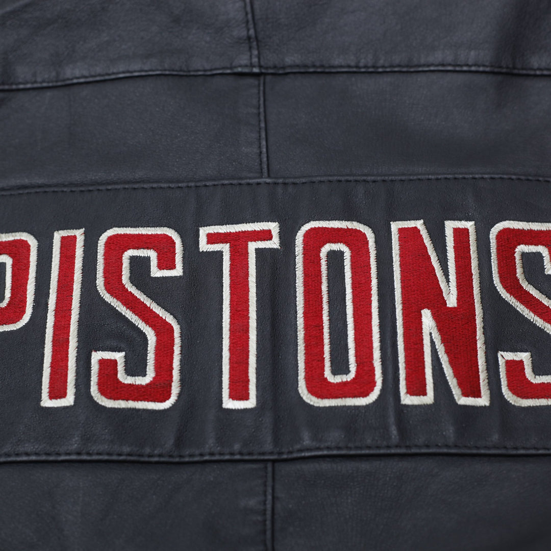 Vintage 80s Starter NBA Detroit Pistons Leather Jacket Size L