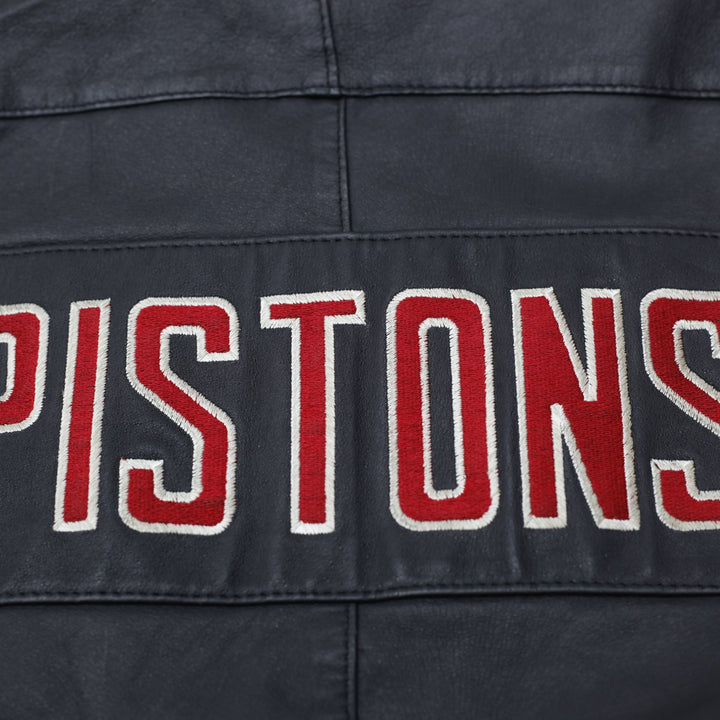 Vintage 80s Starter NBA Detroit Pistons Leather Jacket Size L