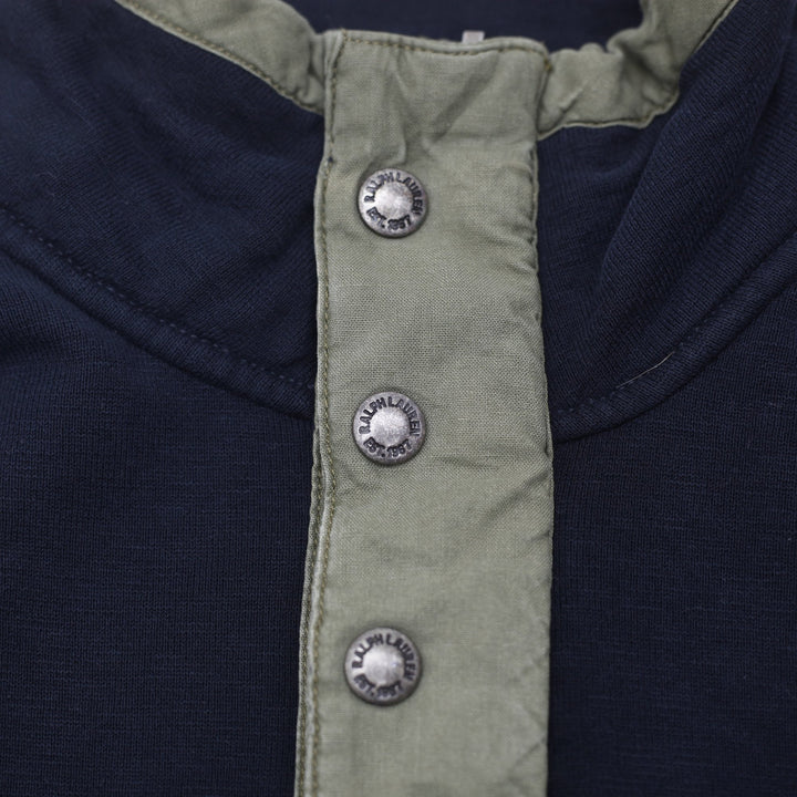 Vintage Polo Ralph Lauren Snap Button Pullover Sweatshirt Size L