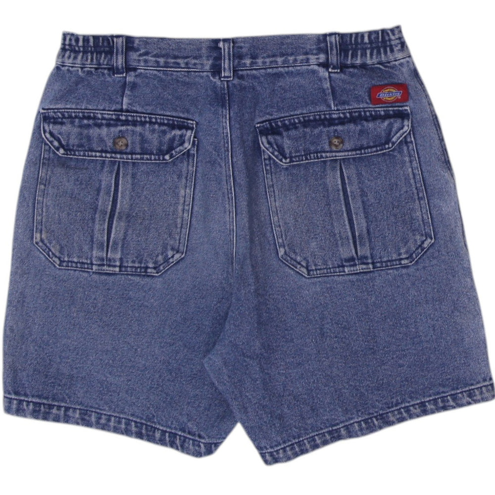 Dickies Washed Blue Cargo Pockets Retro Denim Short Size 32 | Migration_Shorts - Side View | Fashion Rerun