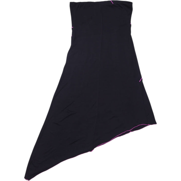 Y2K Ladies Contrast Piping Asymmetrical Dress Size L USA