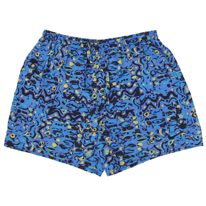 Vintage Nike All Over Abstract Art Nylon Swim Trunk Shorts | Migration_Shorts UAENAT20 | Fashion Rerun