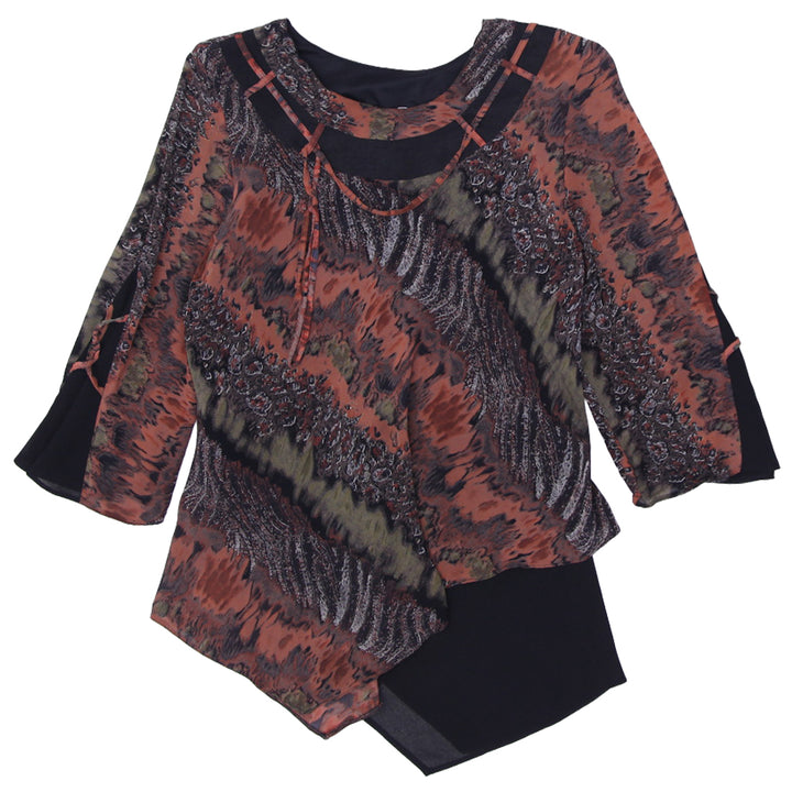 Y2K Ladies Long Sleeve Printed Top