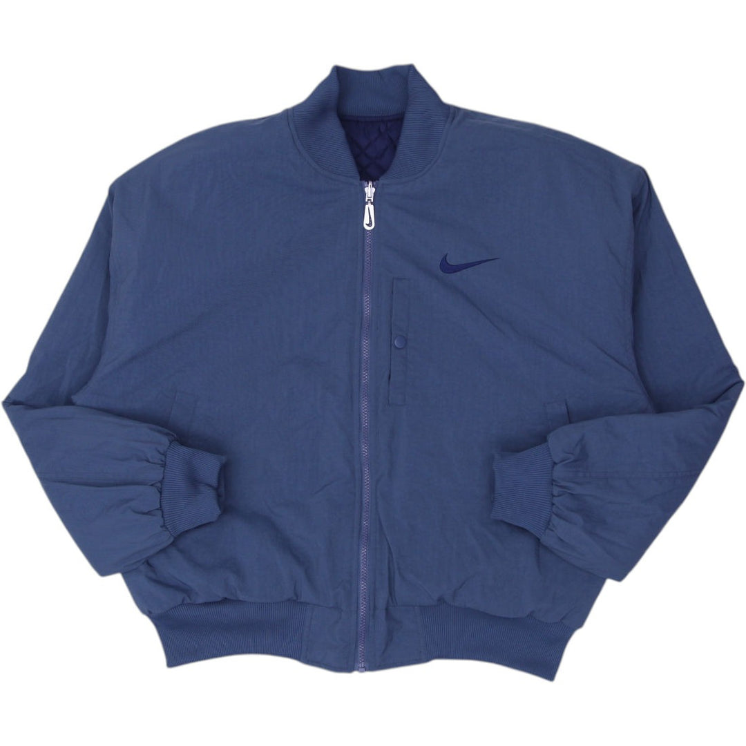 Vintage Nike Puffer Navy Quilted Full Zip Reversible Swoosh Jacket Size M | Migration_Jackets - View 7 | Fashion Rerun