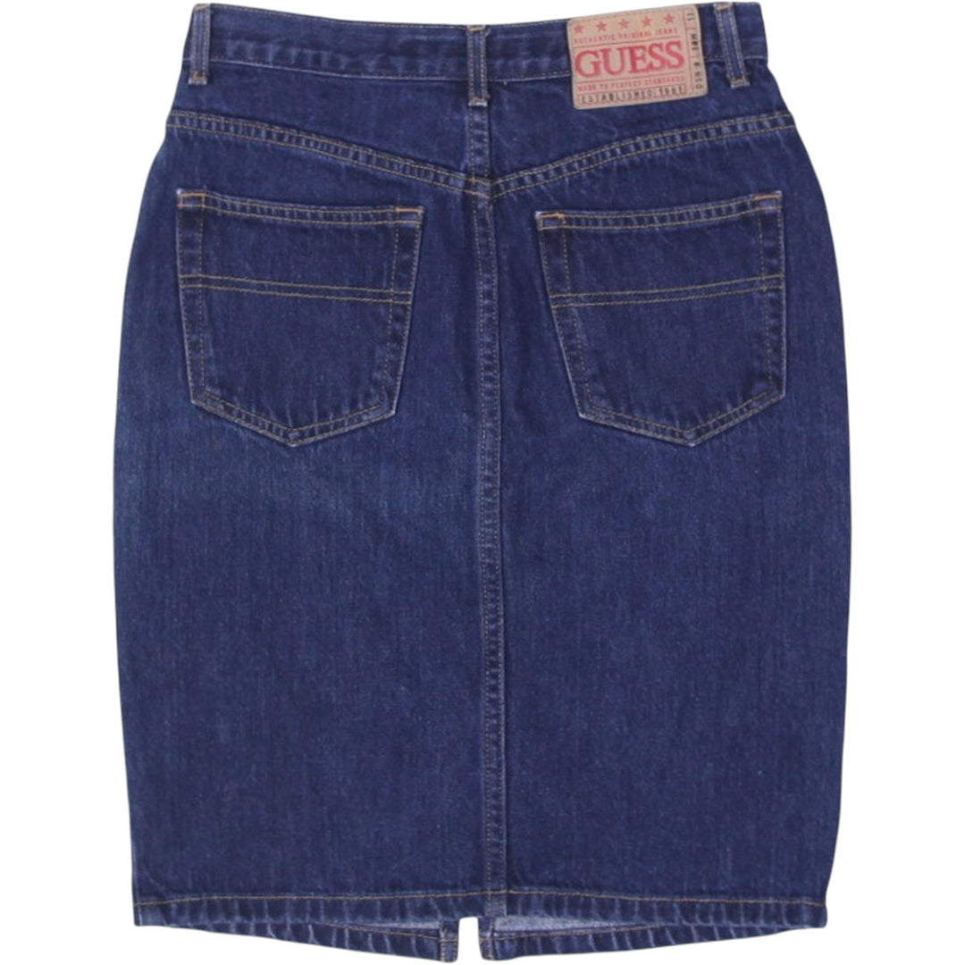 Ladies Guess Jeans Pencil Cut Denim Skirt