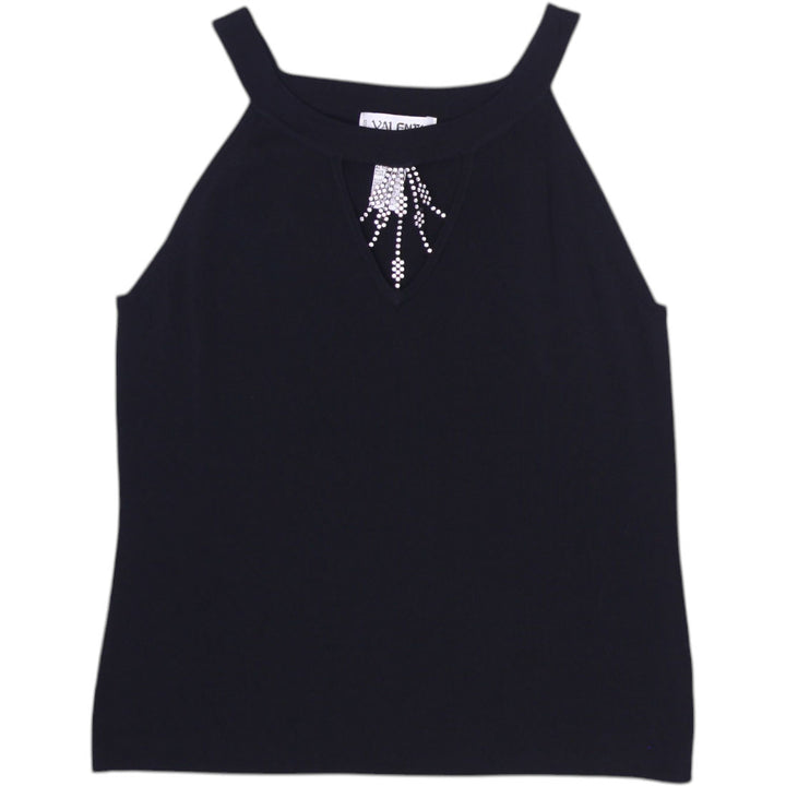 Y2K Ladies Rhinestone Sleeveless Tank Top Size L | Migration_Y2K Tops | Fashion Rerun