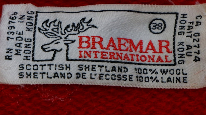 Vintage Ladies Braemar International 100% Wool Sleeveless Cable Knit Sweater