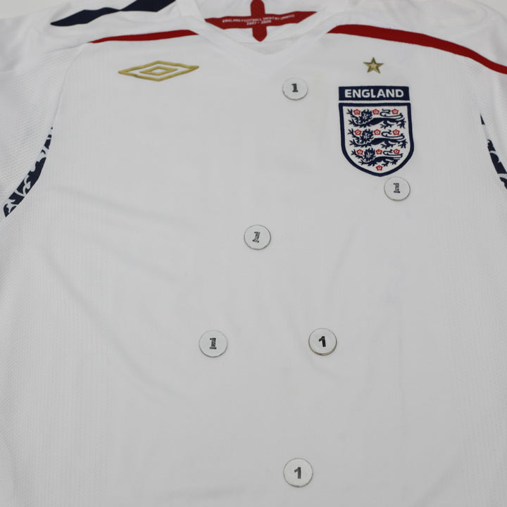 Vintage Umbro England Football 2007-2009 Home Jersey Size Large