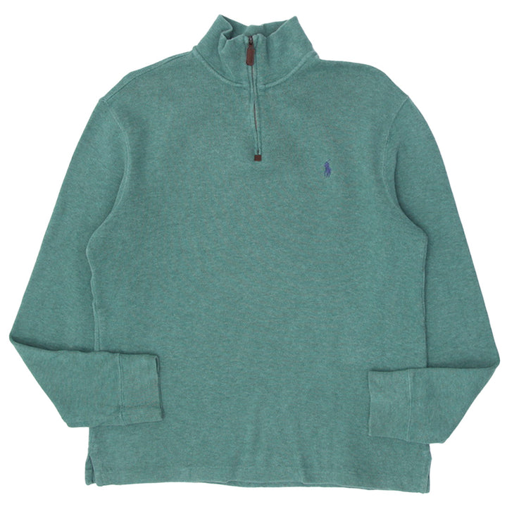 Mens Polo Ralph lauren Green Quarter Zip Sweater