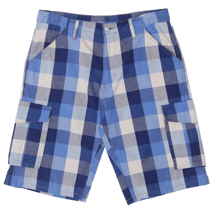 Mens Levi Strauss Plaid Cargo Shorts