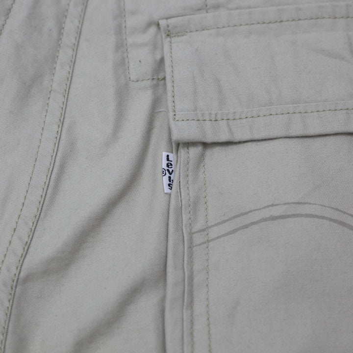 Mens Levi’s Two Horse Brand Tan Canvas Cargo Shorts Khaki Men's Size W36