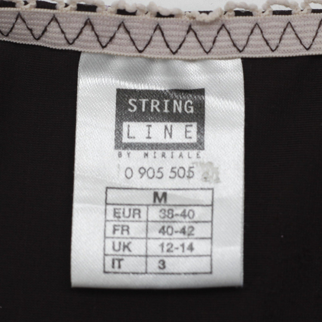 Y2K Ladies String Line Lace Detail Spaghetti Strappy Top Size M