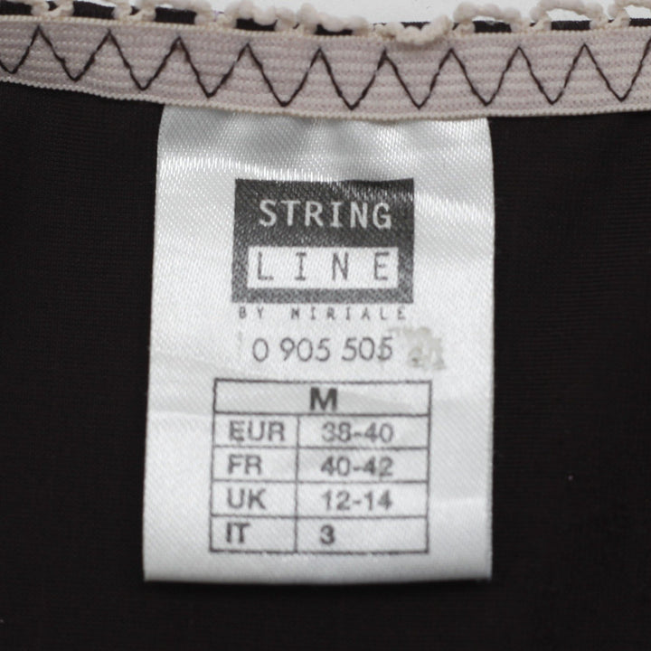 Y2K Ladies String Line Lace Detail Spaghetti Strappy Top Size M