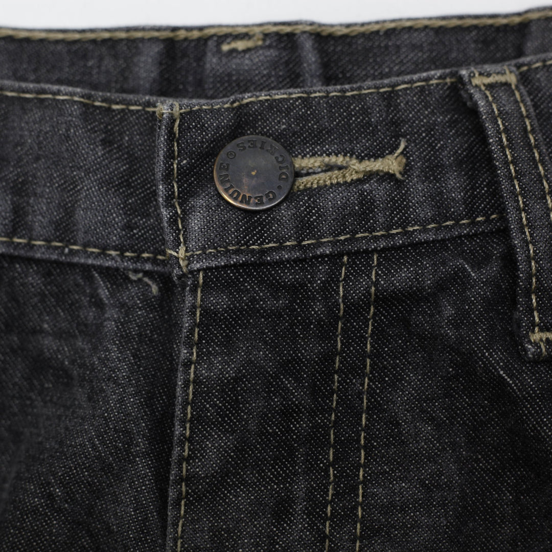 Y2K Mens Dickies Loose Fit Black Denim Jorts