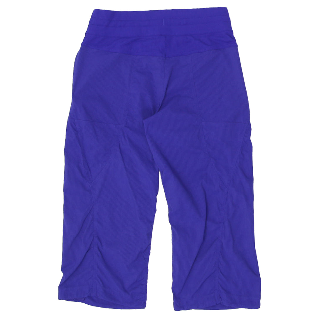 Ladies Lululemon Crop Pants Studio Blue Elastic Waist Casual