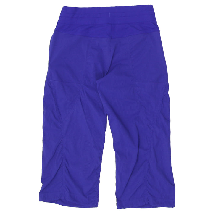Ladies Lululemon Crop Pants Studio Blue Elastic Waist Casual
