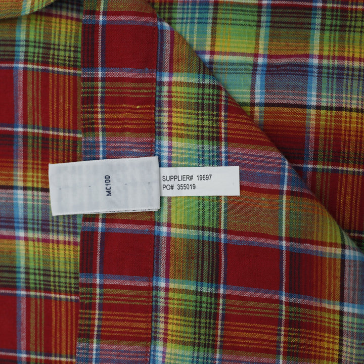 Mens Classic Fit Ralph Lauren Long Sleeve Button Down Plaid Shirt Size L