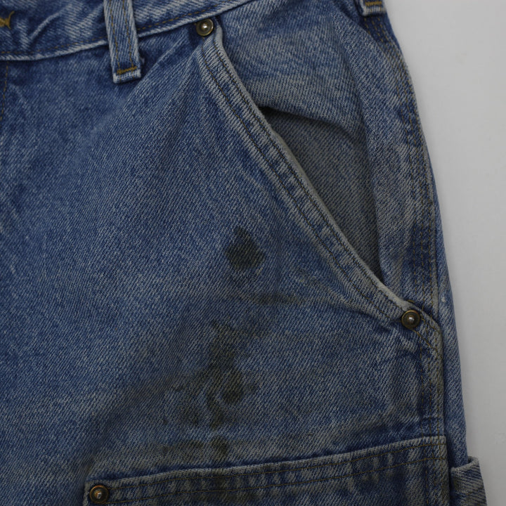 Mens Carhartt  B73-DST Loose Fit Distressed Workwear Denim Jeans Size 32x30
