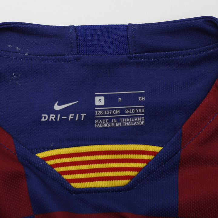 BOYS Barcelona Nike Checkered La Liga Soccer Jersey Size S