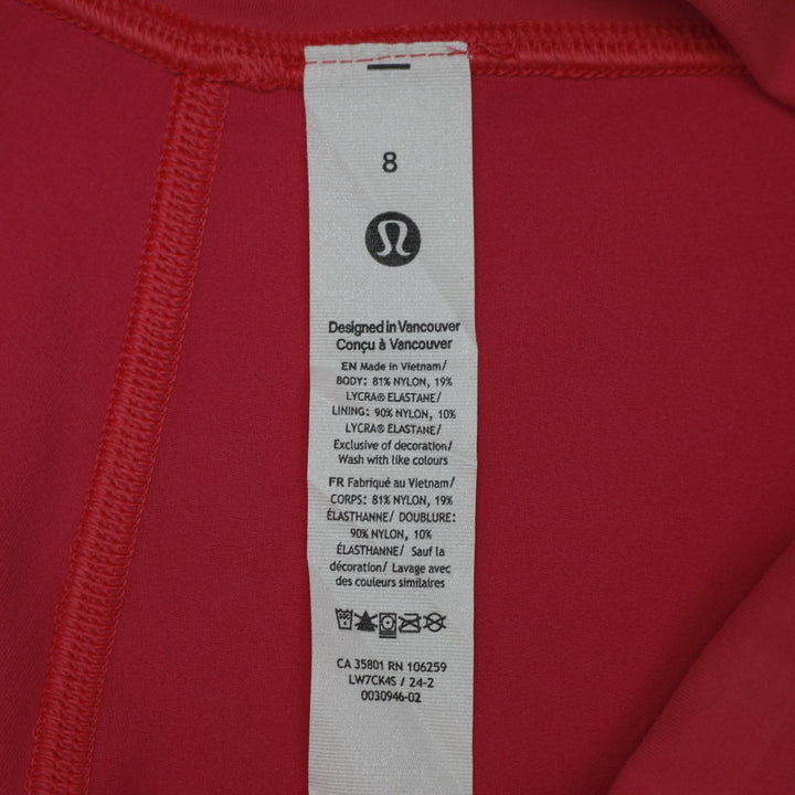 Ladies Lululemon High-Rise Short 6 Yoga Shorts Size 8