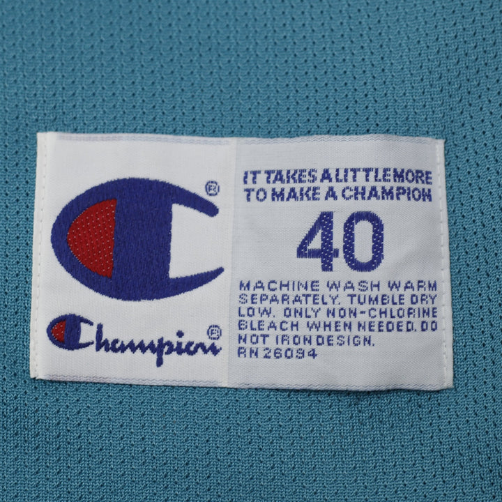 Vintage Champion NBA Charlotte Hornets Mourning #33 Basketball Teal Jersey | Migration_Jerseys - Detail View | Fashion Rerun