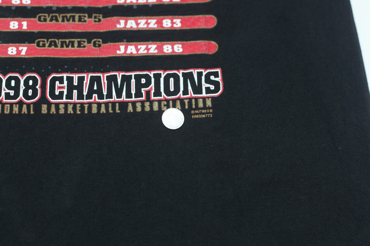 1998 Vintage Chicago Bulls NBA Finals Champions T-Shirt L - Fashion Rerun Vintage Migration_T-Shirt