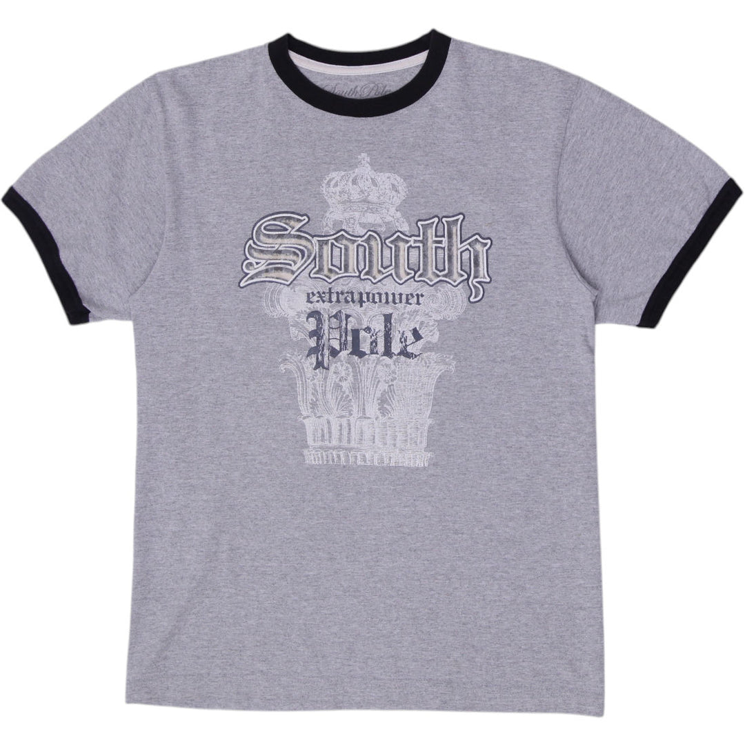 Y2K Mens South Signature Series Gothic Graphic Ringer T-Shirt Size M