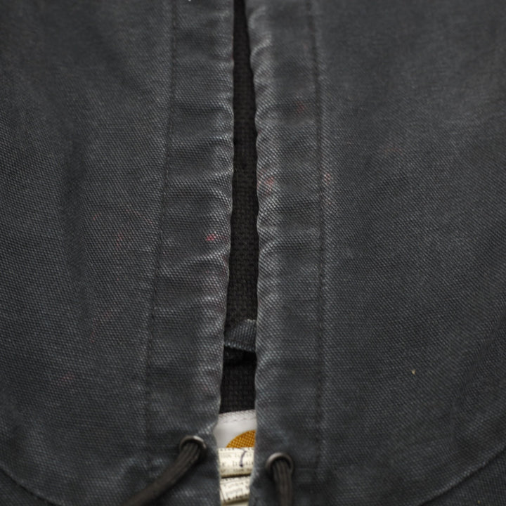 Mens Carhartt J131-BLK Black Hooded Workwear Jacket Size XL