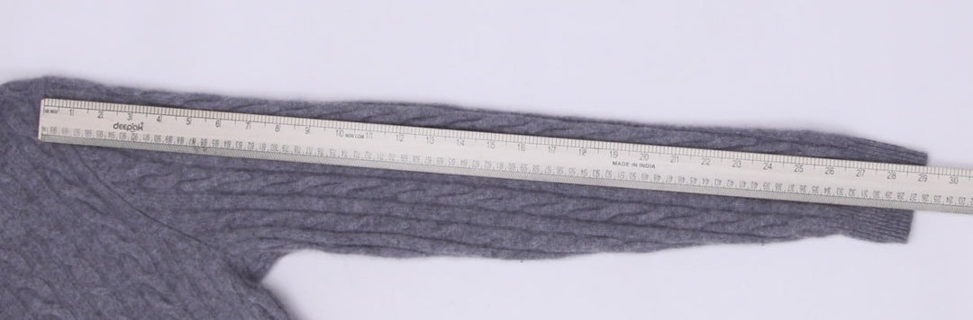 Mens Saks Fifth Avenue 100% Cashmere Quarter Zip Cable Knit Sweater