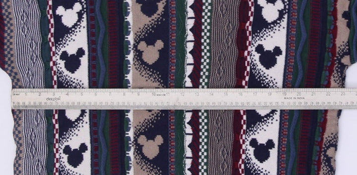 Vintage 90s Mickey Mouse Coogi Style Disney Sweater