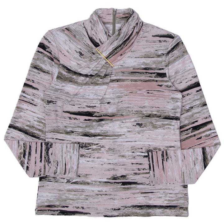 Ladies Calvin Klein Back Quarter Zip Long Sleeve Blouse