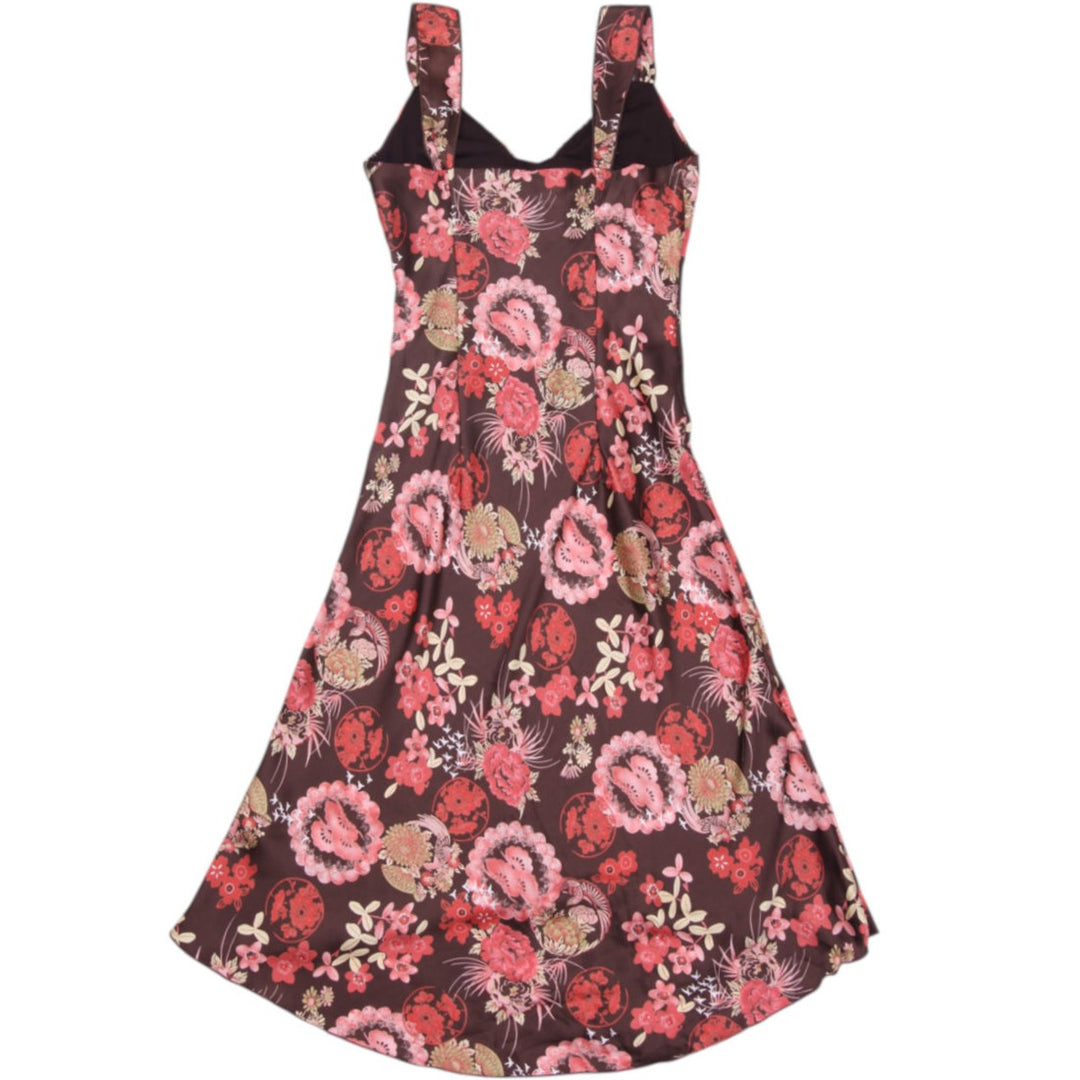 Y2K Ladies BCX Floral Empire Waist High Low Dress Size 9 Made in USA