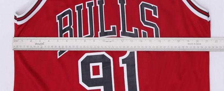 Vintage Champion Chicago Bulls Dennis Rodman #91 Red Basketball Jersey Size 48 | Migration_Jerseys - View 6 | Fashion Rerun