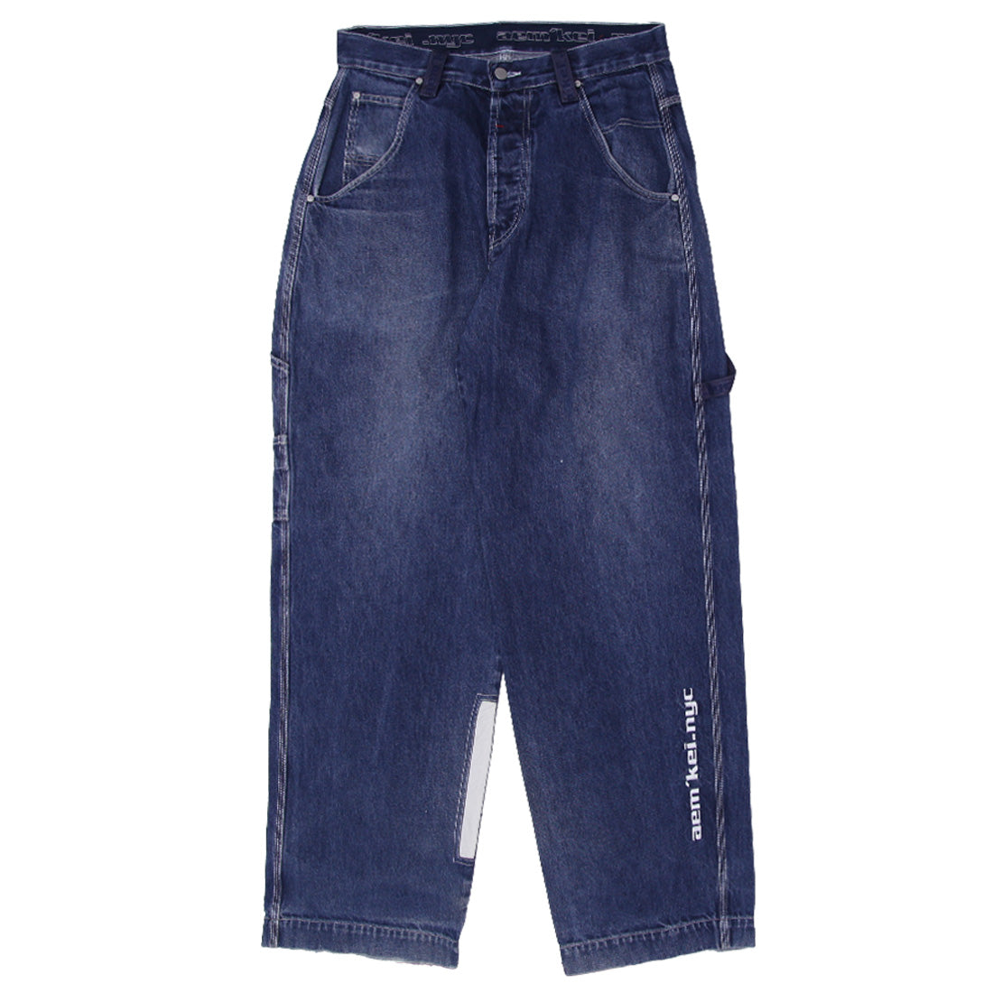 Shop Mens Y2K Aem'kei Nyc Button Fly Baggy Carpenter Jeans