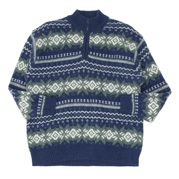 Vintage Pendleton Quarter Zip 100% Pure Virgin Wool Sweater