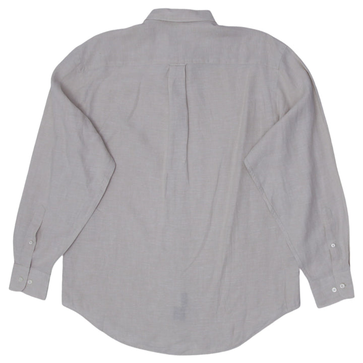 Men’s Nautica linen shirt with lightweight breathable fabric and classic button-up design