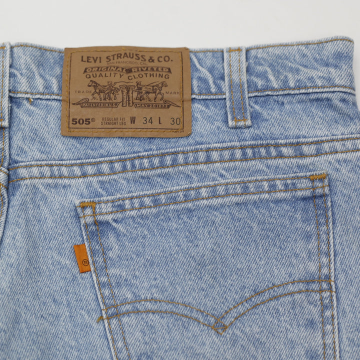 Vintage 90sLevis 505 Regular Fit Straight Leg Denim Jeans Size W34 L30