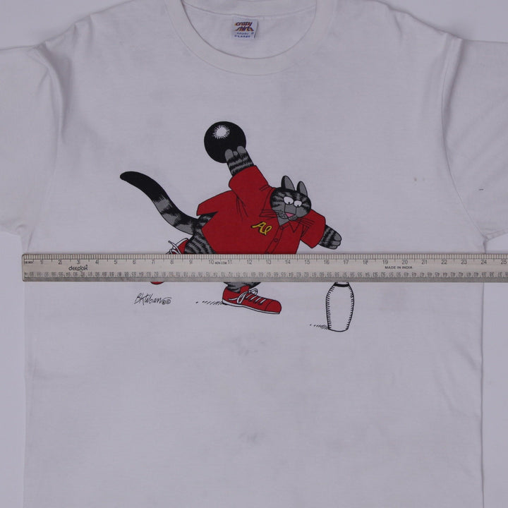 Vintage Crazy Shirts Hawaii 1980s B. Kliban Bowling Cat S.Stitch T-Shirt XL