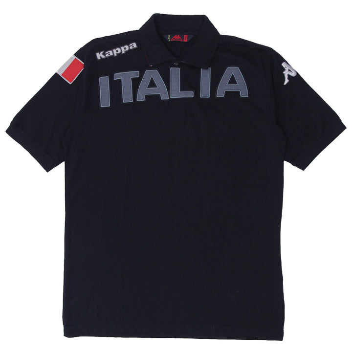 Mens Robe Di Kapa LA Polo Italia Polo T-Shirt Black - Fashion Rerun Vintage Migration_T-Shirt