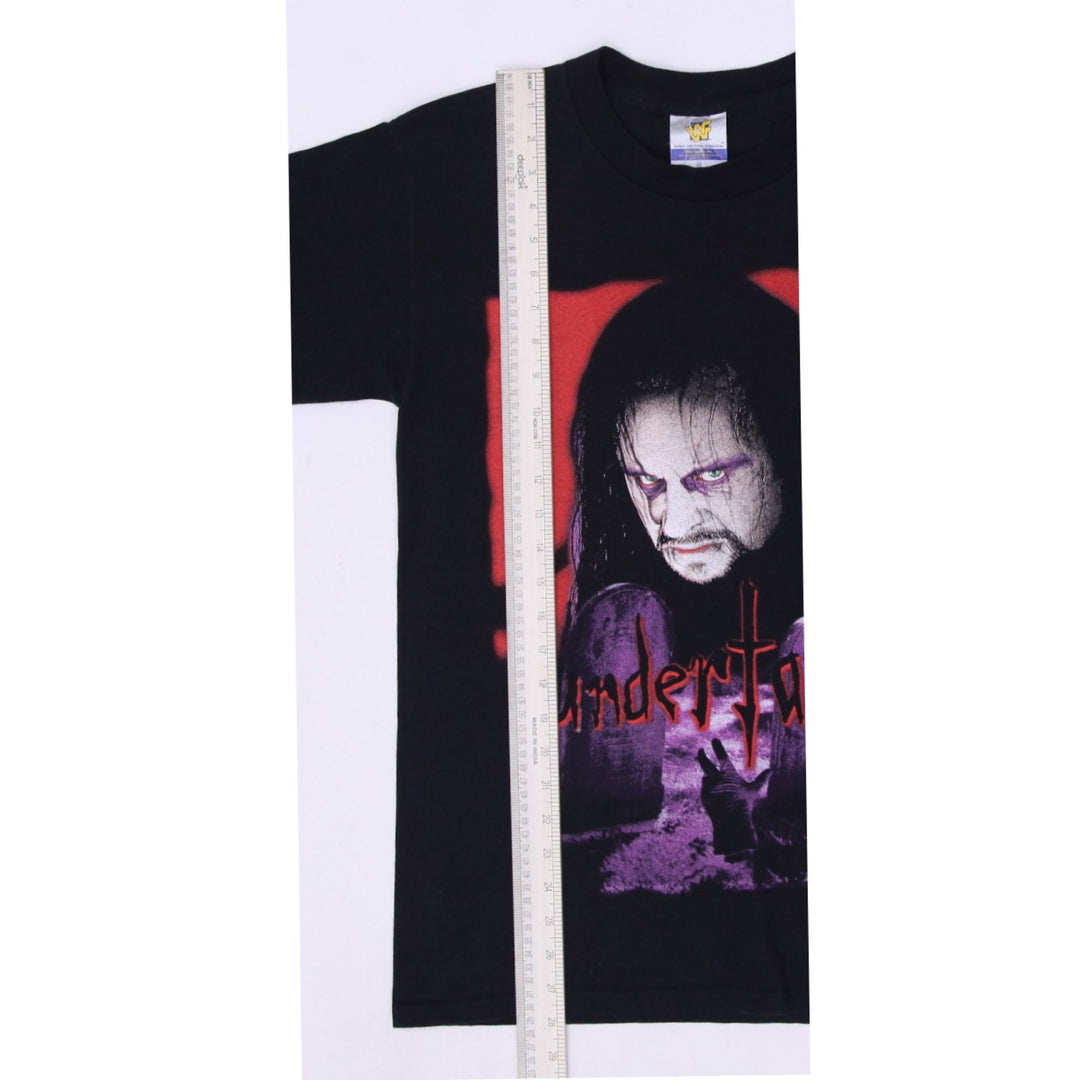 Vintage Mens WWF Undertaker T-Shirt Black Graphic Wrestling Tee