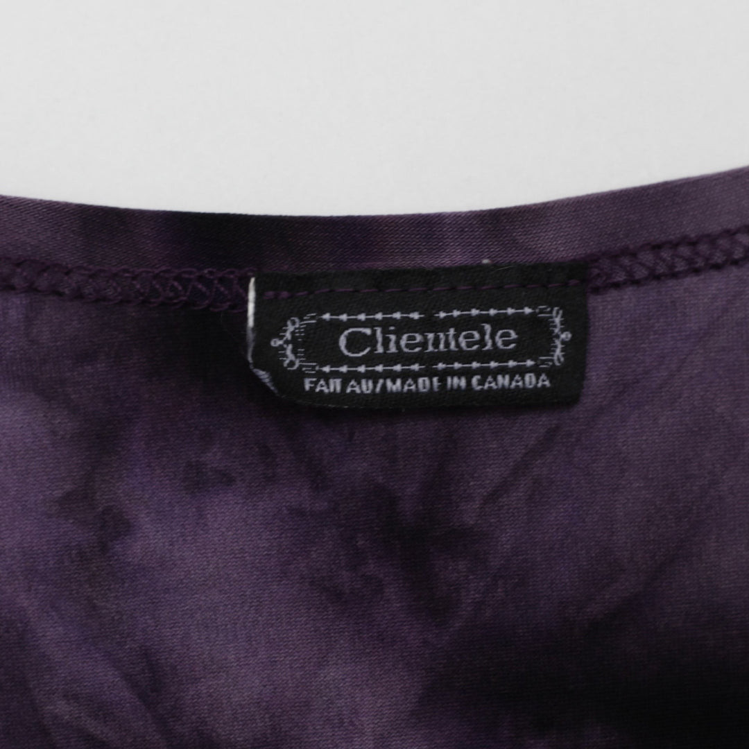 Y2K Ladies Clientele Purple Tie Dye Sleeveless Top