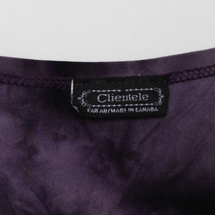 Y2K Ladies Clientele Purple Tie Dye Sleeveless Top