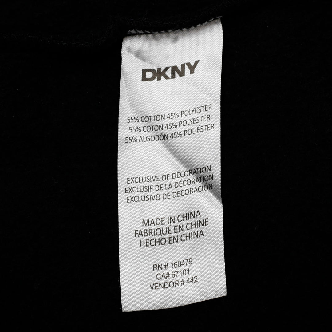 Mens DKNY Oversized Fit Crewneck Pullover Sweatshirt Black Size XL