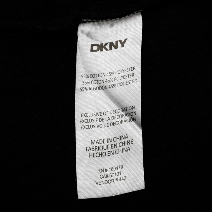 Mens DKNY Oversized Fit Crewneck Pullover Sweatshirt Black Size XL
