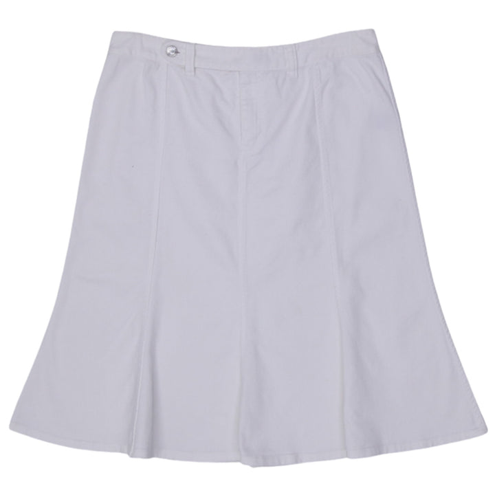 Ladies Ralph Lauren Petite White Denim Skirt