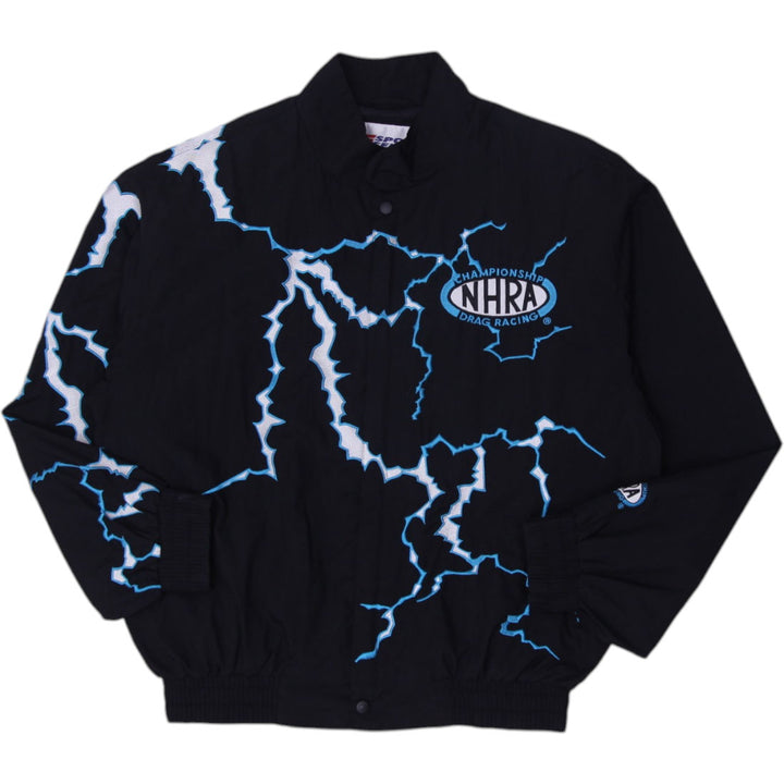 Vintage Mens Sport Service NHRA Jacket Black Lightning Racing Jacket | Migration_Jackets | Fashion Rerun
