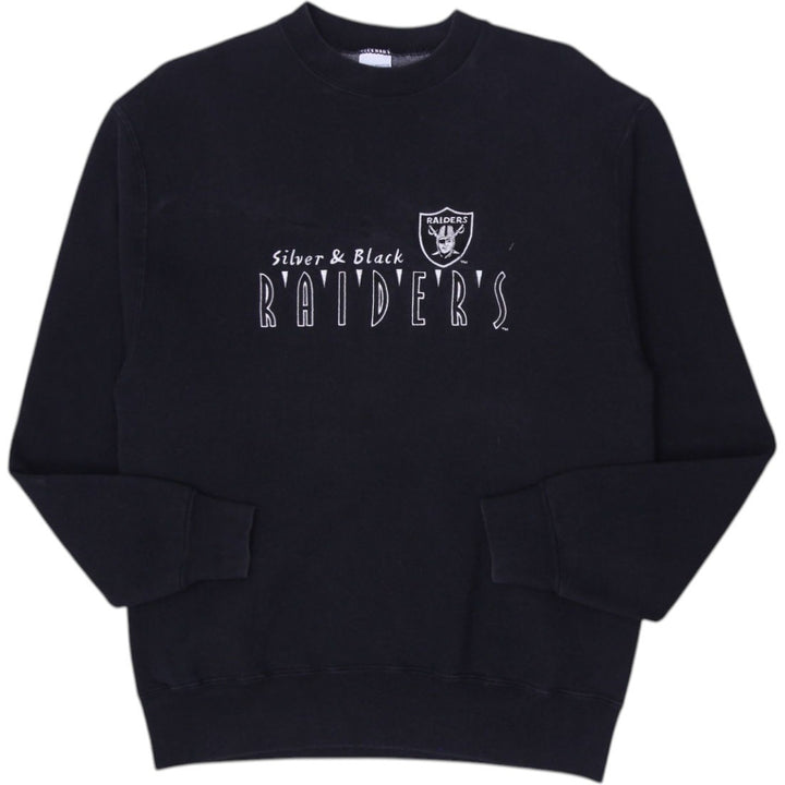 Vintage Salem Sportswear Silver & Black Raiders Black Sweatshirt L | Migration_Sweatshirt | Fashion Rerun