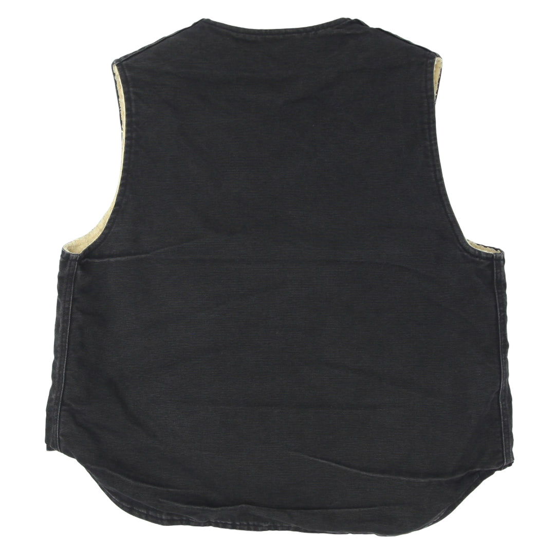 Vintage Carhartt Sherpa Fleece Lined Work Vest | Migration_Vests - Side View | Fashion Rerun