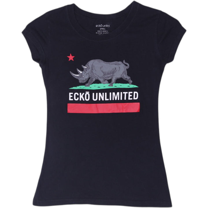 Y2K Ladies Ecko Unlimited Fitted Graphic T-Shirt Size S